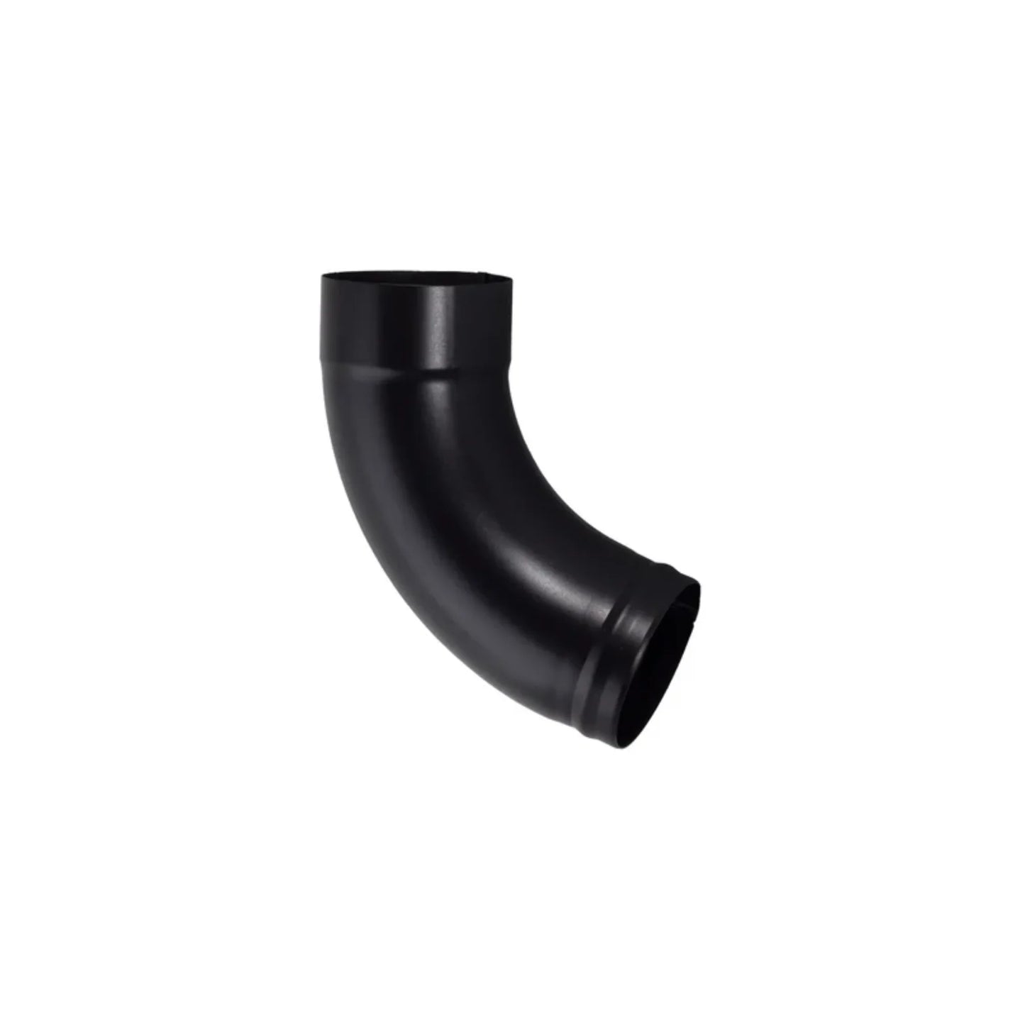 72° Downspout Beaded Ground Elbows for Painted Half-Round Gutters - 3" - Black