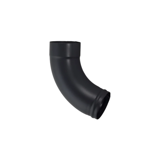 72° Downspout Beaded Ground Elbows for Painted Half-Round Gutters - 4” - Dark Charcoal