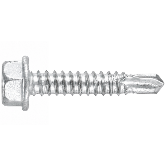 SFS BMSD2-S3-14 Bi-Metal Self-Drilling Screw - 1/4" x 1" Hex Washer Head (250 Pack)