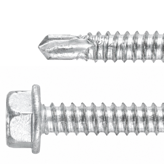 SFS BMSD2-S3-14 Bi-Metal Self-Drilling Screw - 1/4" x 2" Hex Washer Head (250 Pack)