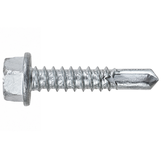 SFS BMSD3-S3-12 Bi-Metal Self-Drilling Screw - #12 x 1" Hex Washer Head (250 Pack)