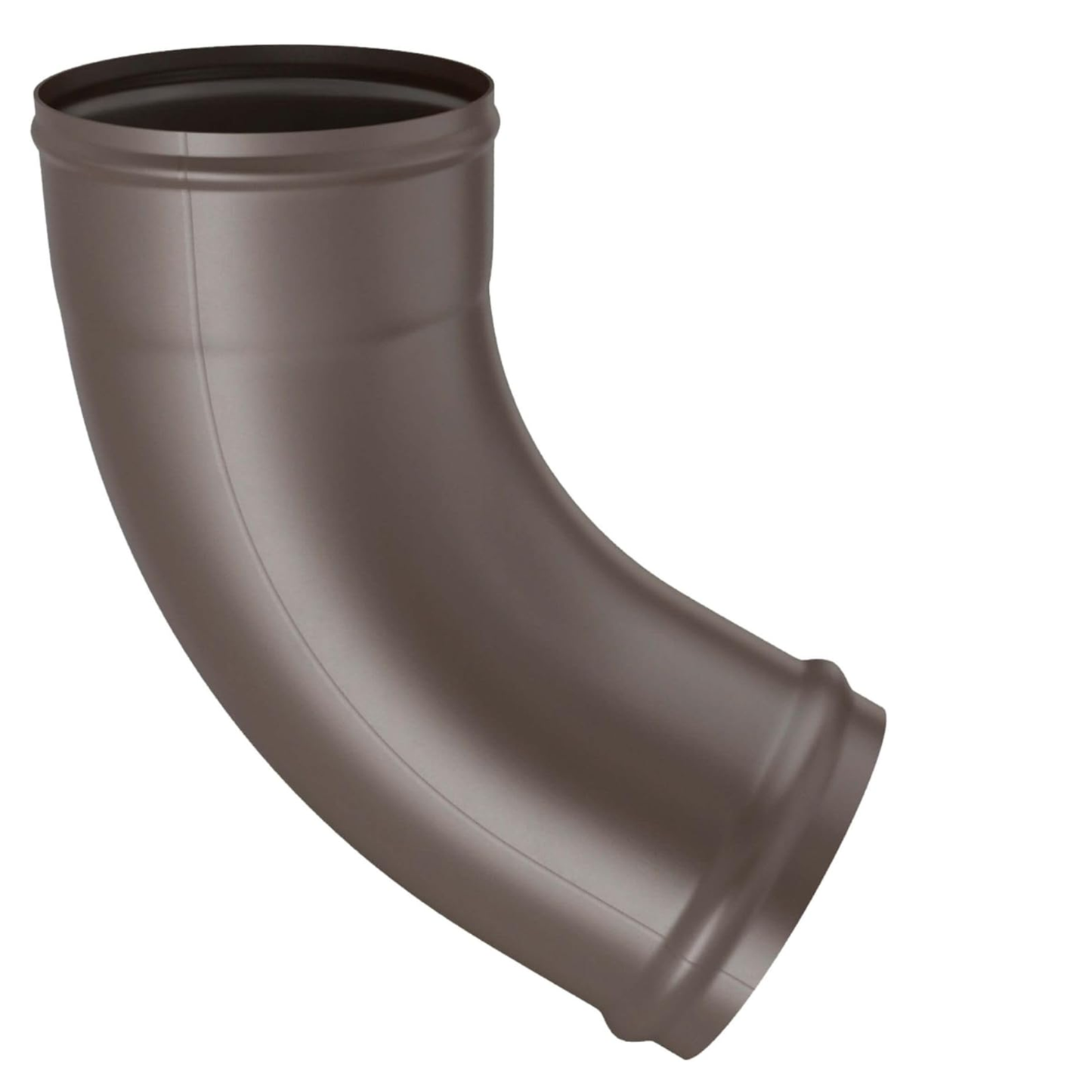 72° Downspout Beaded Ground Elbows for Painted Half-Round Gutters - 3" - Dark Bronze