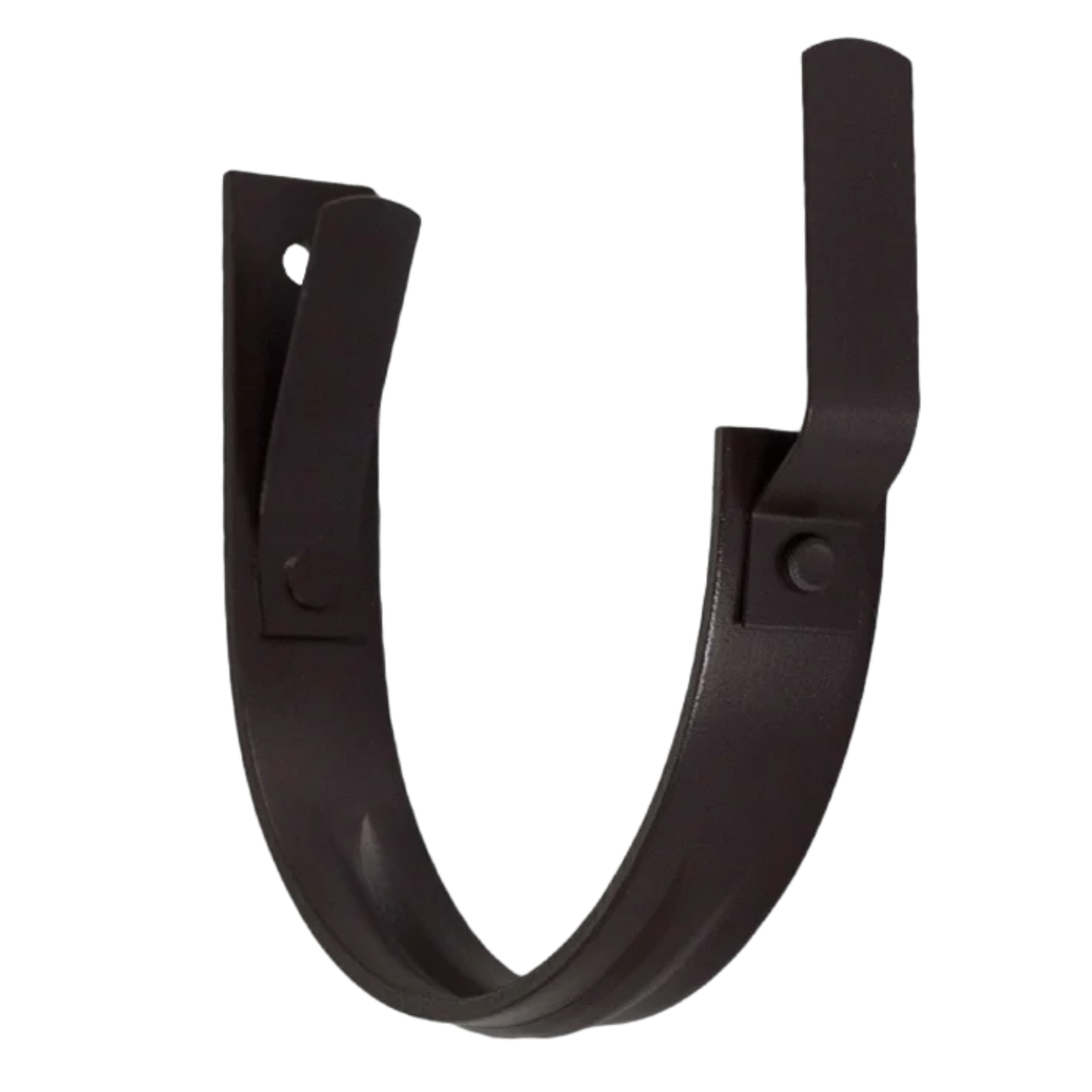 Heavy Duty Fascia Mount Gutter Hangers for Painted Half-Round Gutters - 6" - Dark Bronze