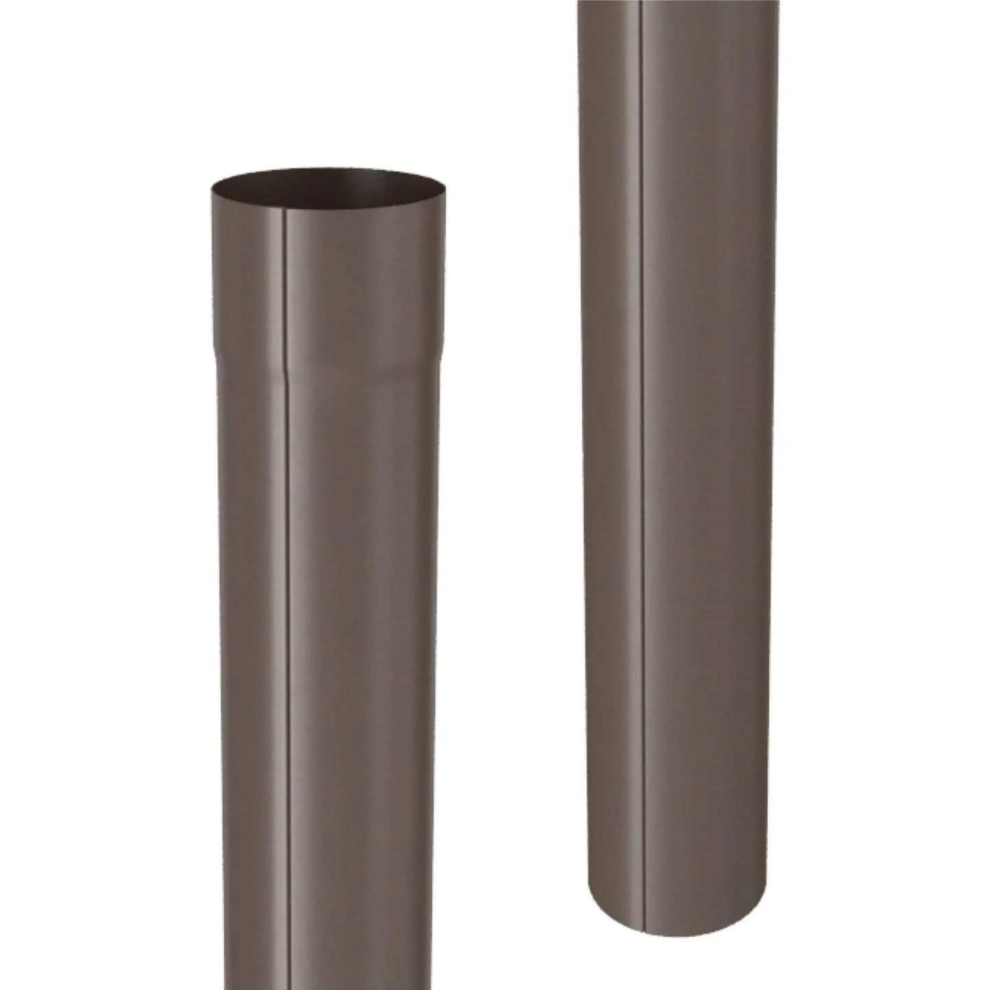 Round Downspouts for Painted Half-Round Gutters - 3" x 10' - Dark Bronze