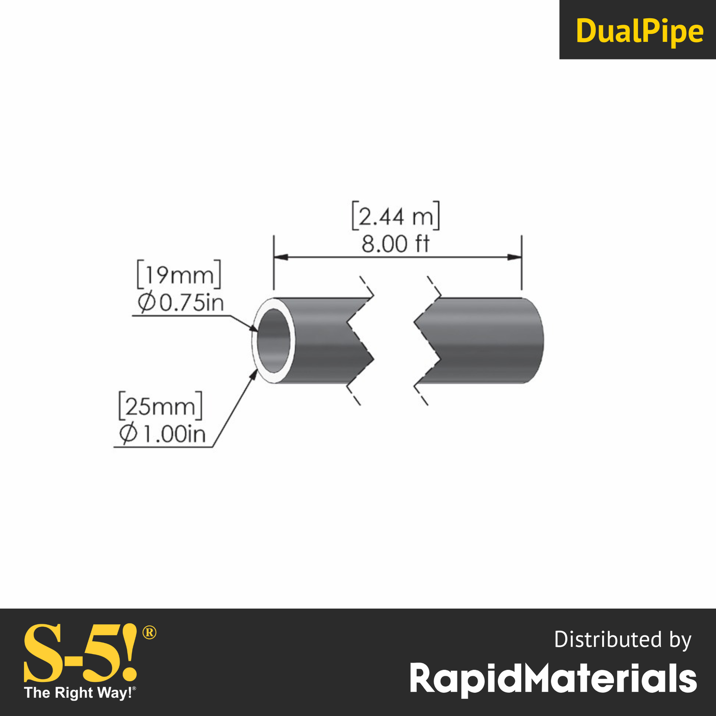 DualPipe for DualGard & VersaGard, 7’8″