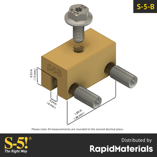 S-5-B Brass Seam Clamp