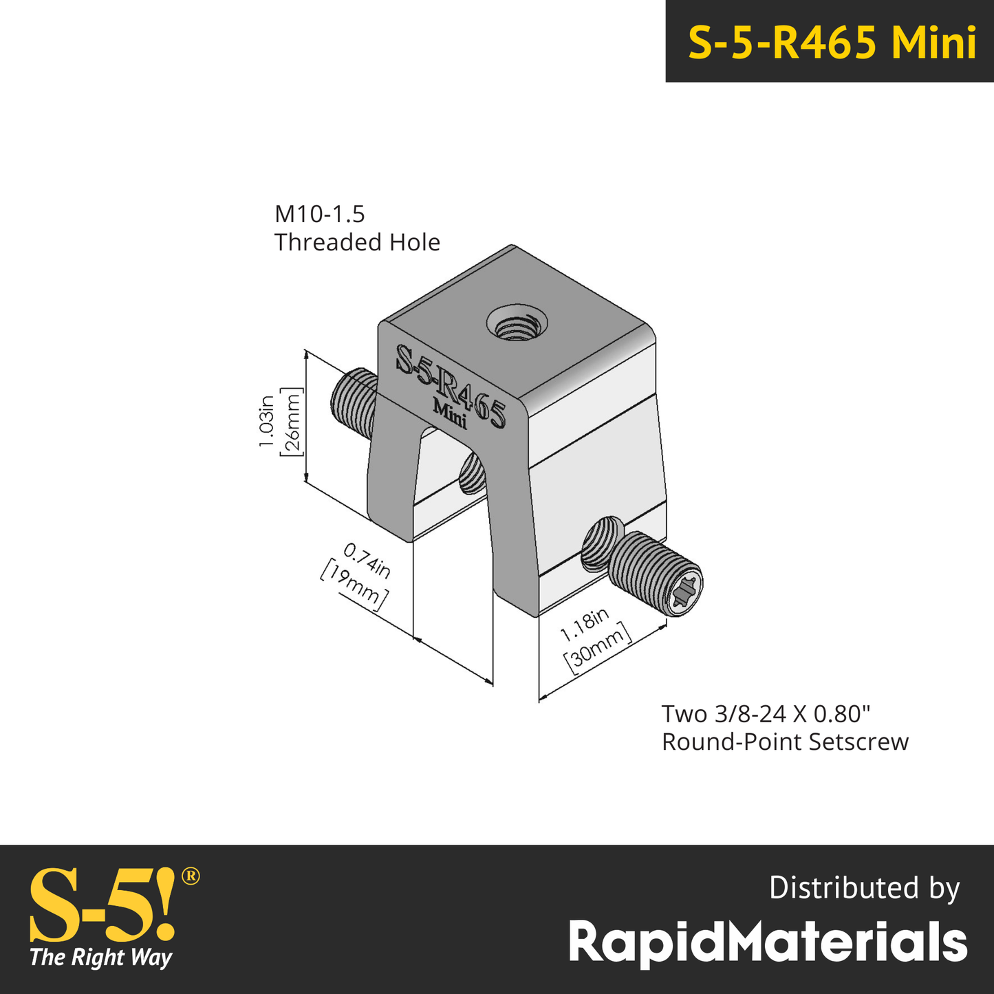 S-5-R465 Mini Seam Clamp