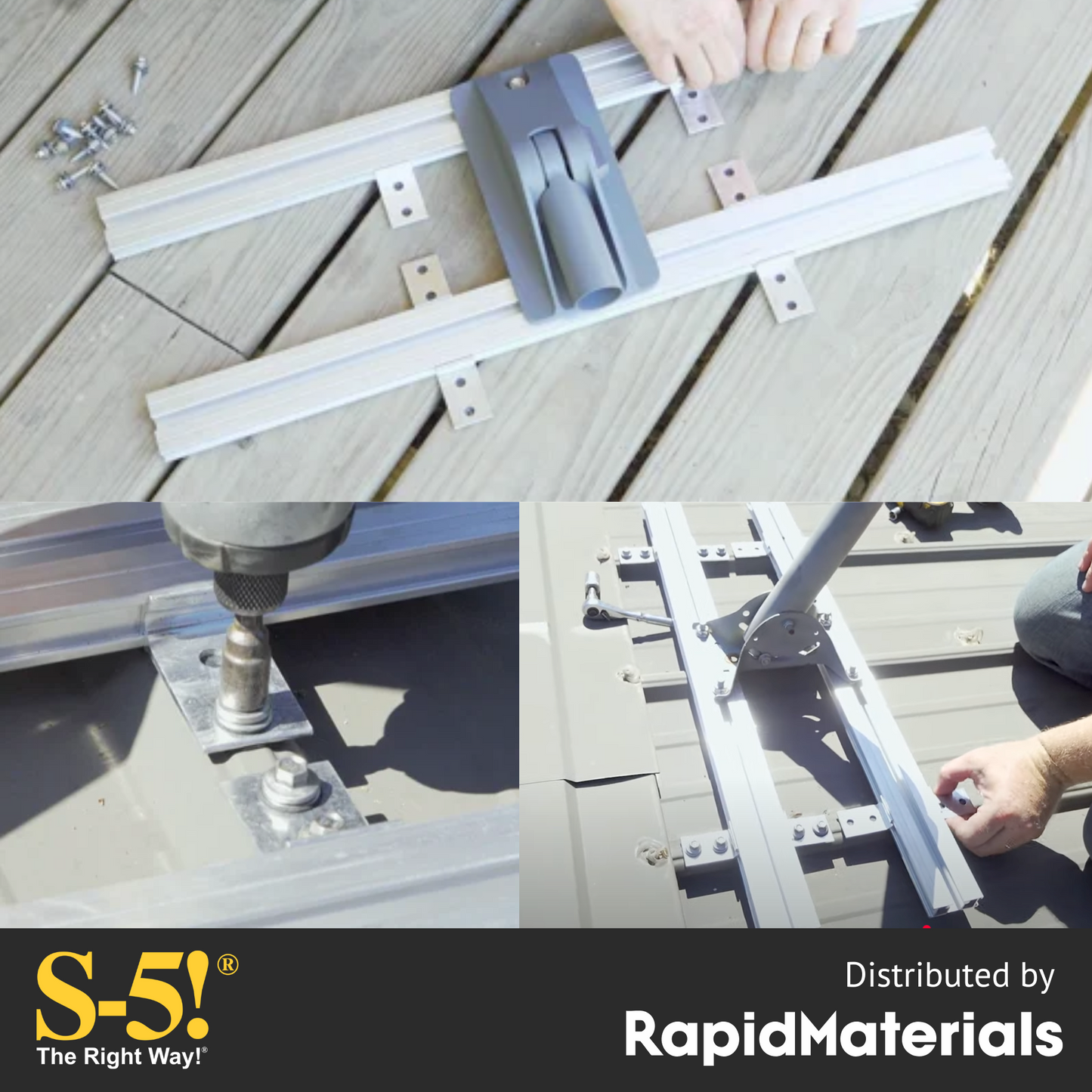 Satellite Dish Mounting Kit for Exposed Fastener Metal Roof Panels