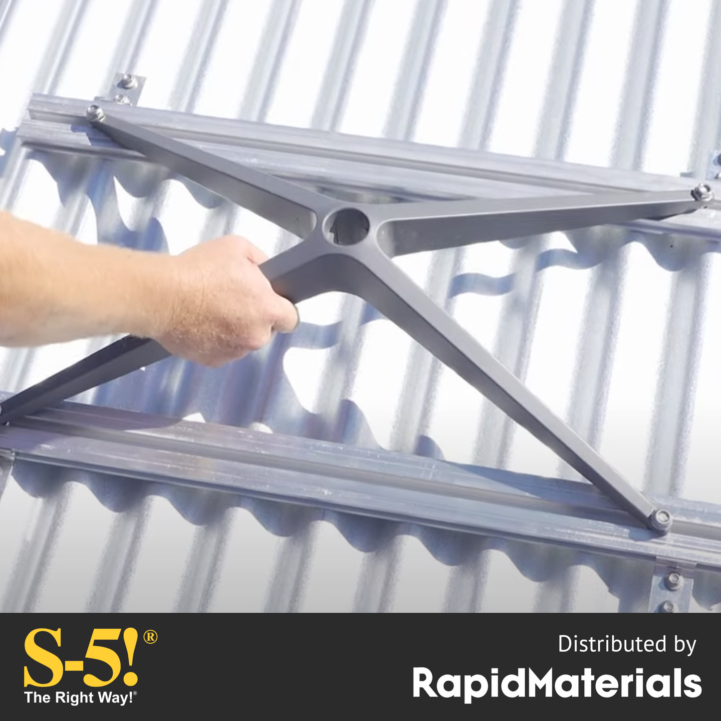 Satellite Dish Mounting Kit for Exposed Fastener Metal Roof Panels