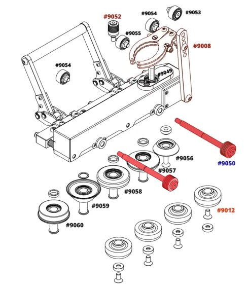 Pressure Adjustment Screw Kit for Double Falz Seamer