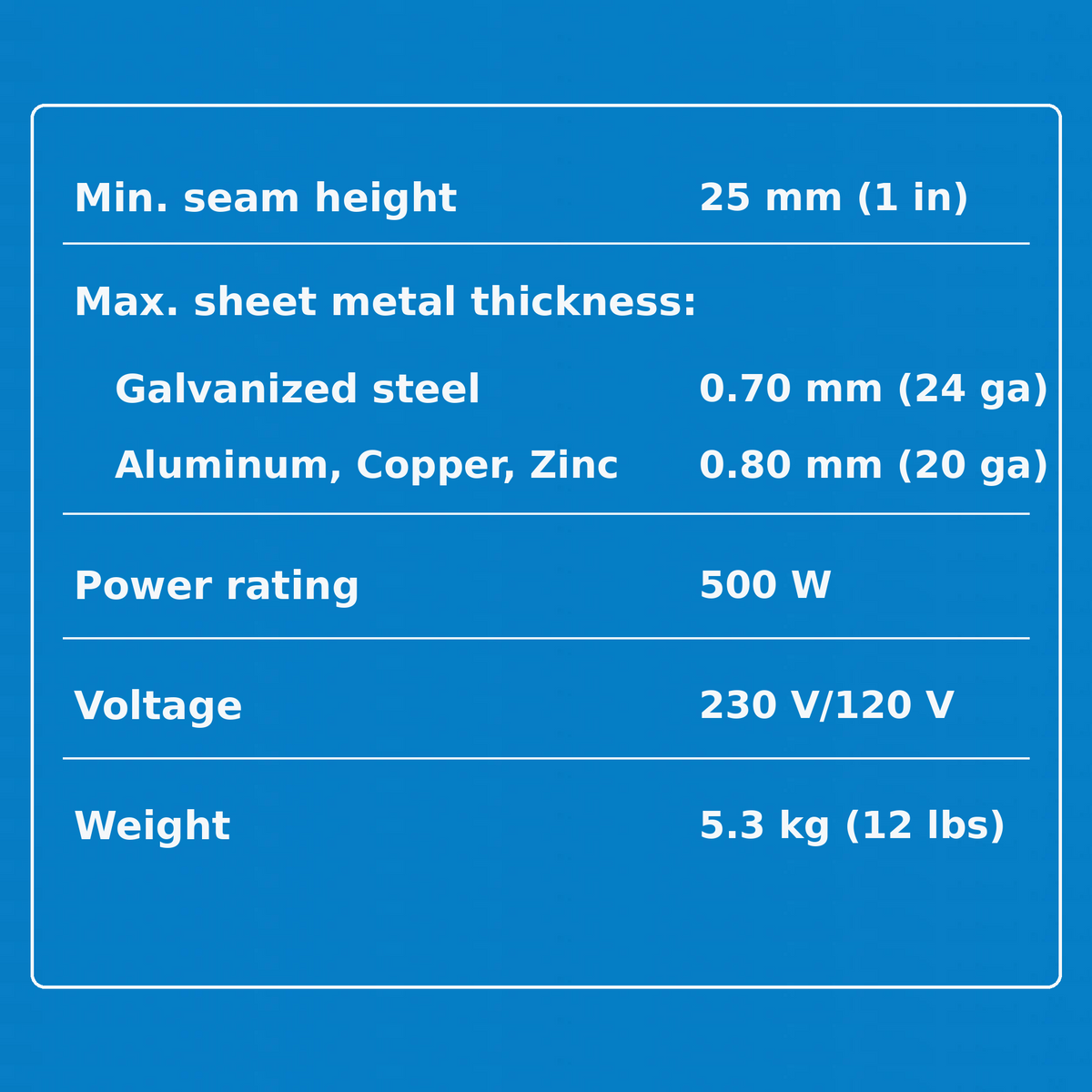 Wuko 1006 Sheet Metal Roof Seaming Machine