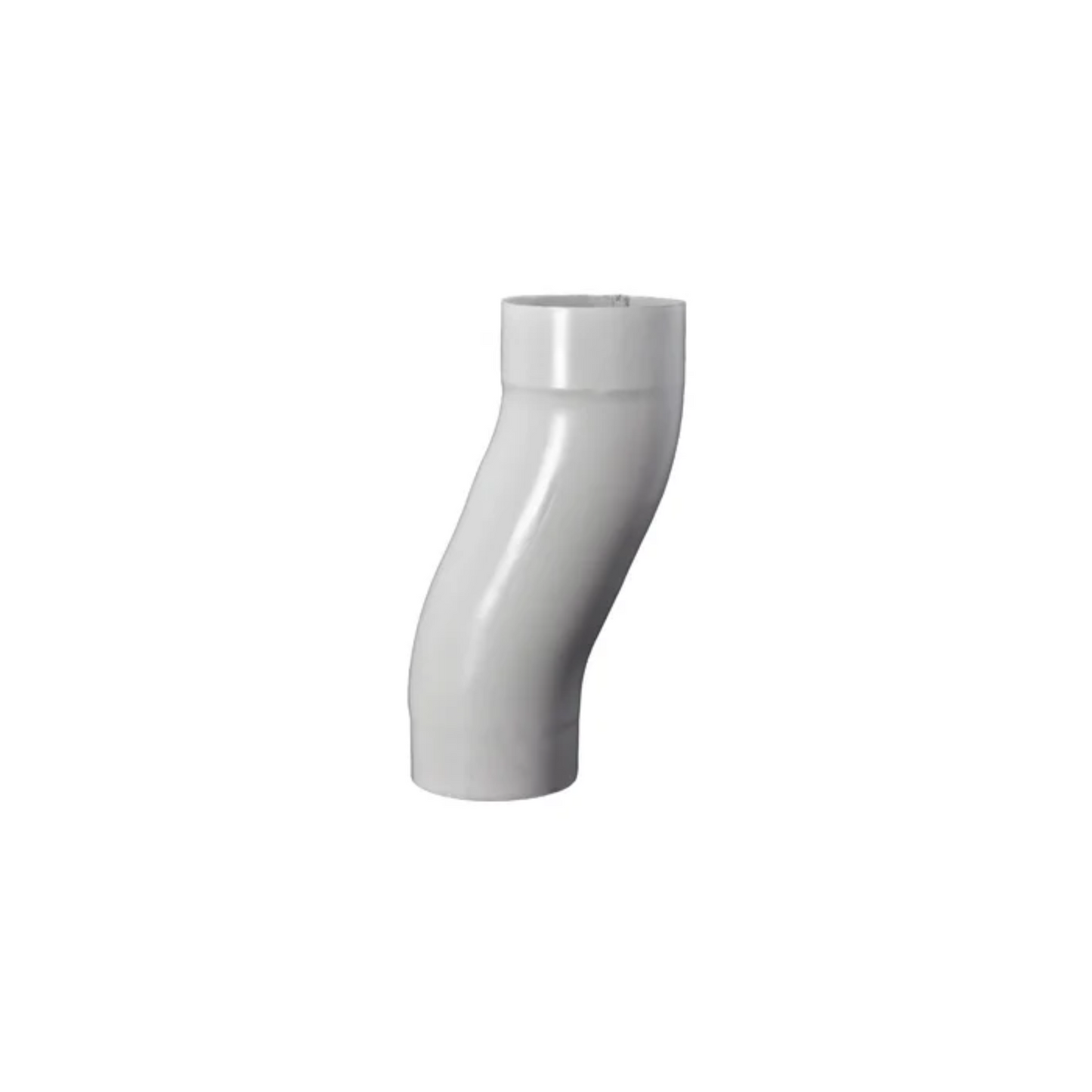 Downspout 2" Offsets for Painted Half-Round Gutters - 5" - Antique White