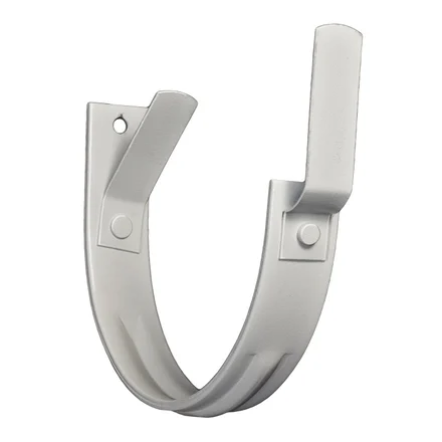 Heavy Duty Fascia Mount Gutter Hangers for Painted Half-Round Gutters - 7.6" - Antique White