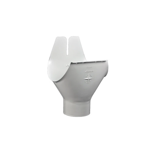 Downspout Star Drop Outlets for Painted Half-Round Gutters - 6” to 3" - Antique White