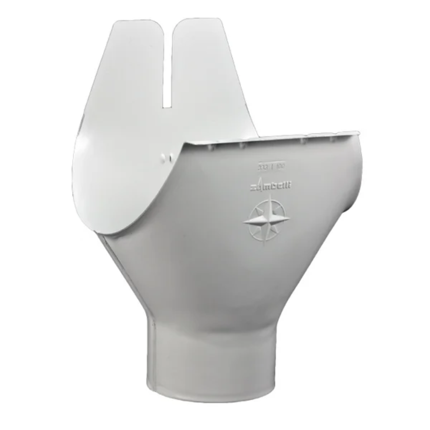 Downspout Star Drop Outlets for Painted Half-Round Gutters - 7.6" to 4" - Antique White