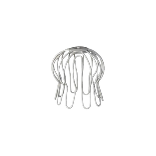 Wire Downspout Strainers for Painted Half-Round Gutters - 5" - Antique White