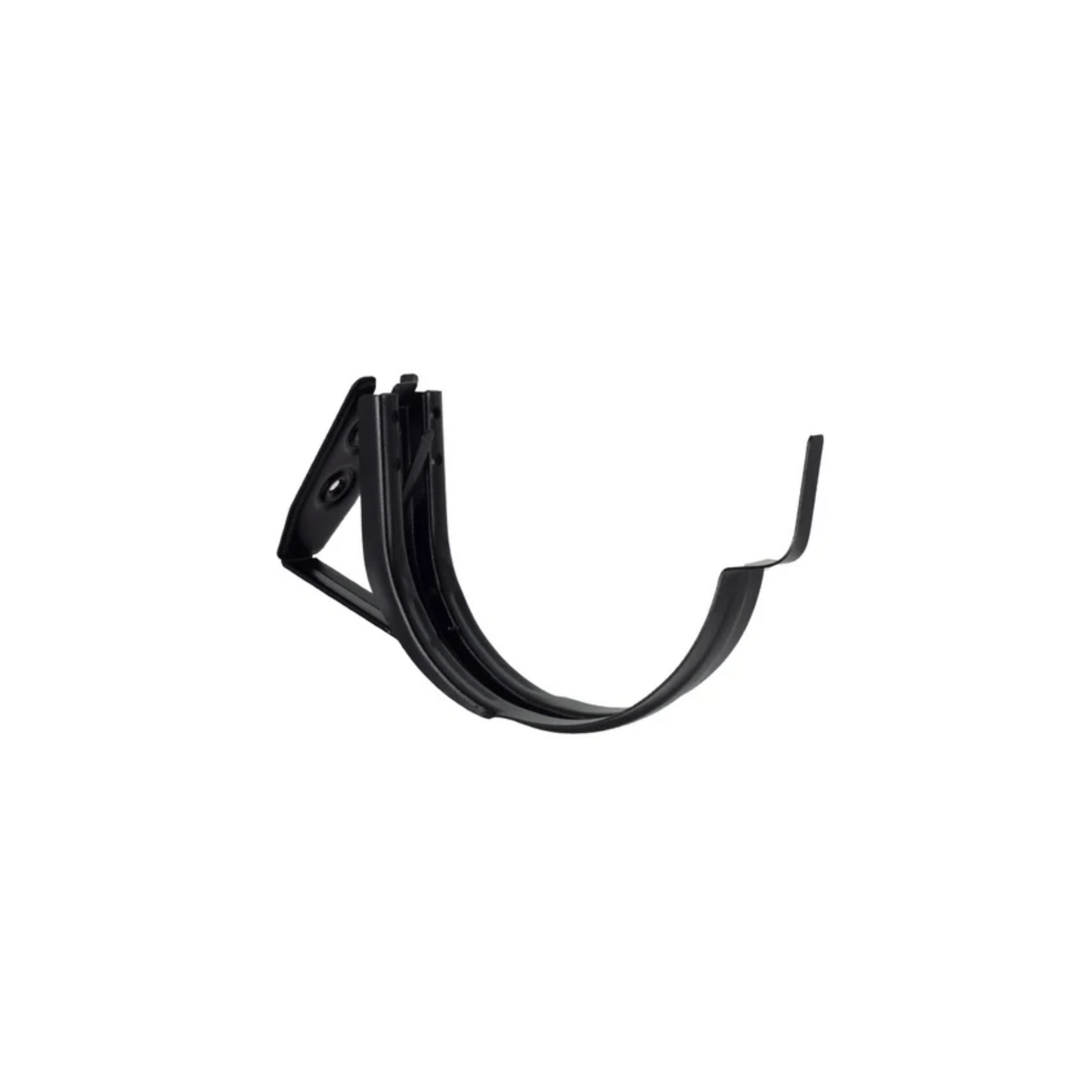 Adjustable Fascia Mount Gutter Hangers for Painted Half-Round Gutters - 6" - Black