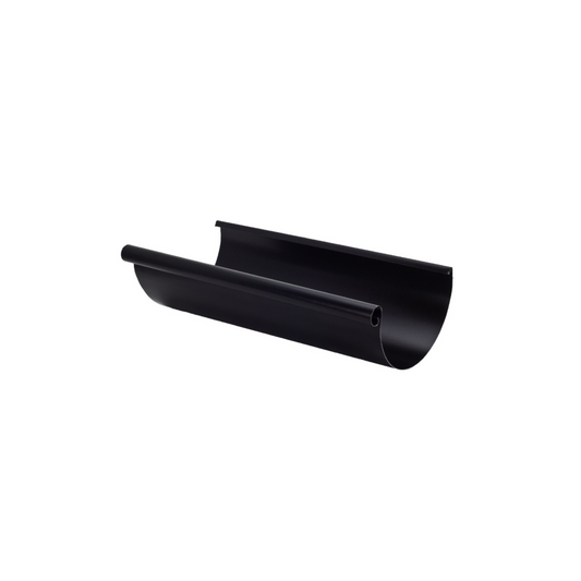 Half-Round Gutters for Painted Steel by Zambelli - 6" x 10'0" - Black