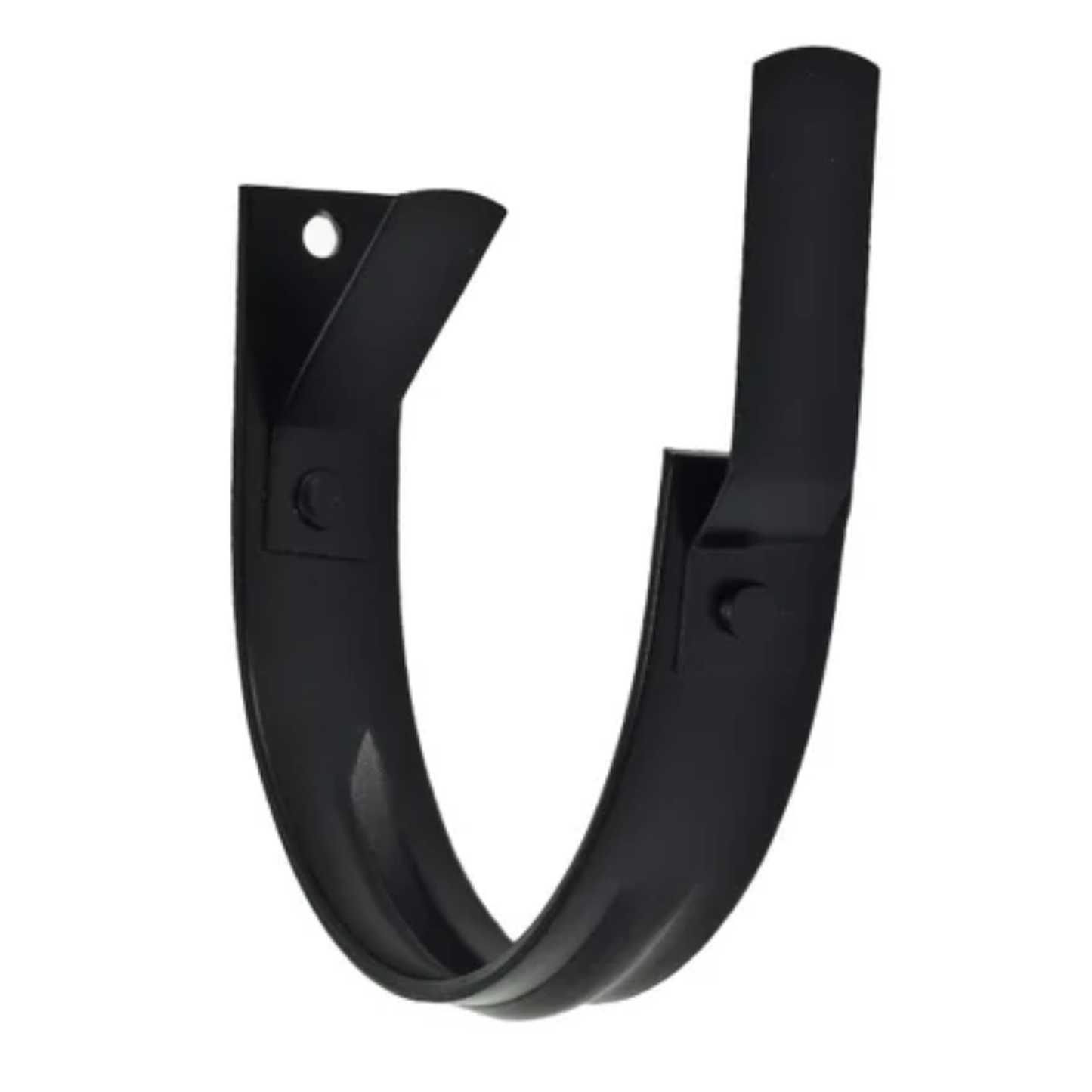 Heavy Duty Fascia Mount Gutter Hangers for Painted Half-Round Gutters - 6" - Black