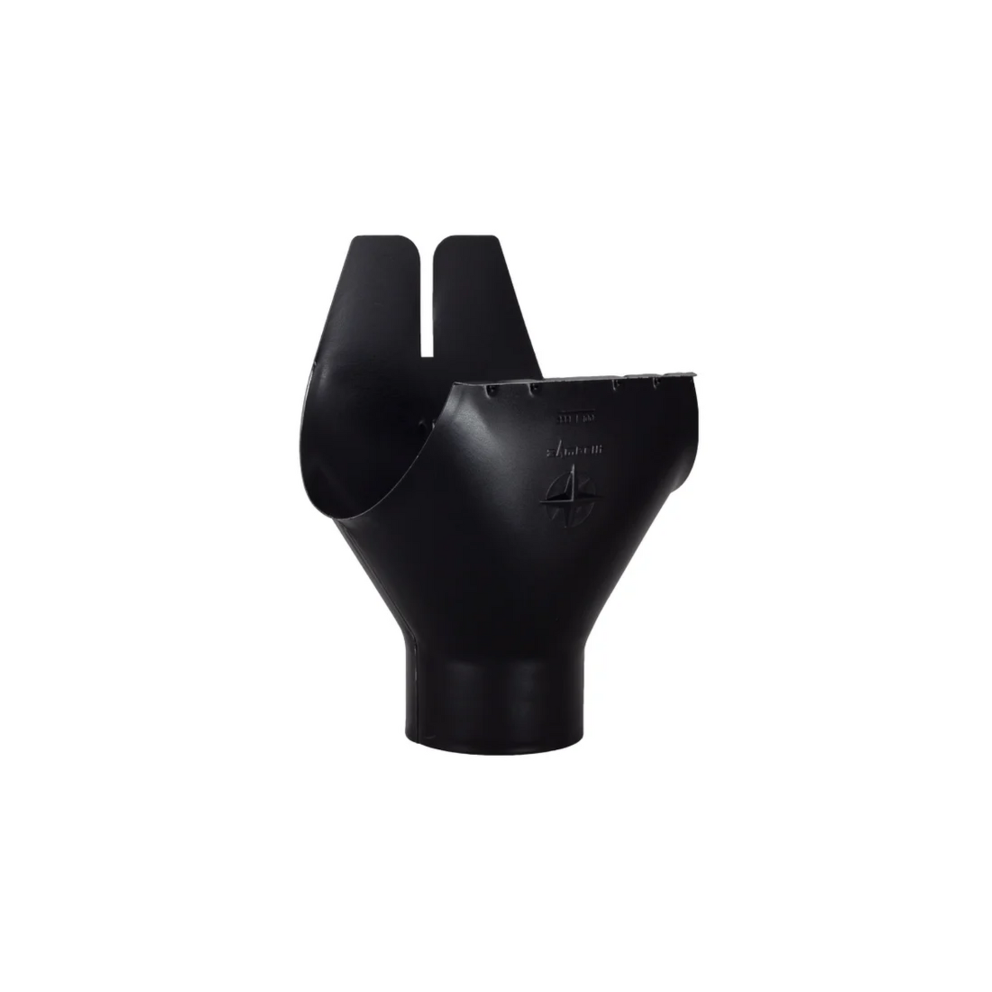 Downspout Star Drop Outlets for Painted Half-Round Gutters - 6” to 4" - Black