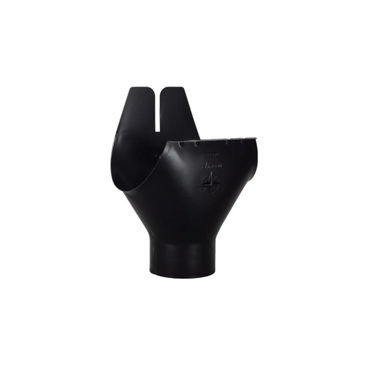 Downspout Star Drop Outlets for Painted Half-Round Gutters - 6” to 4" - Black