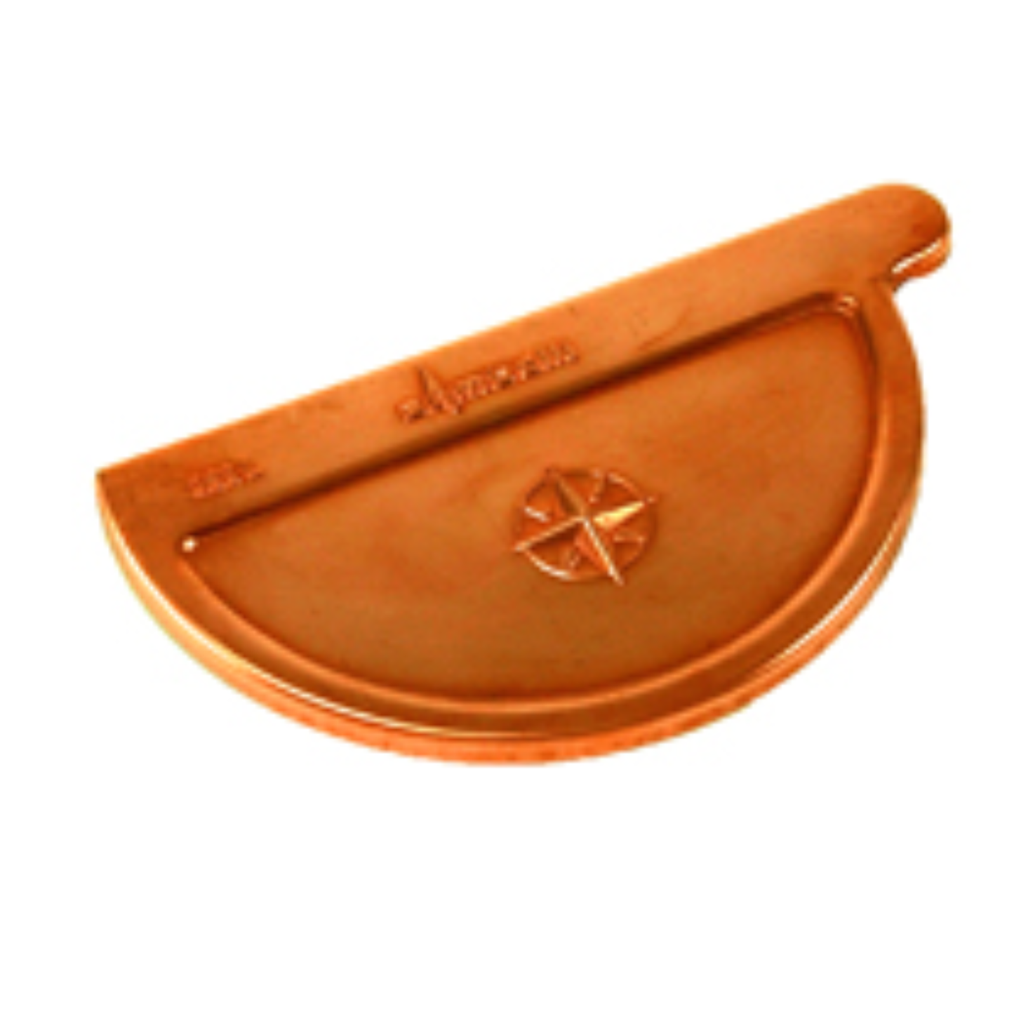 Left Hand Gutter Endcaps for Copper Half-Round Gutters - 7.6"