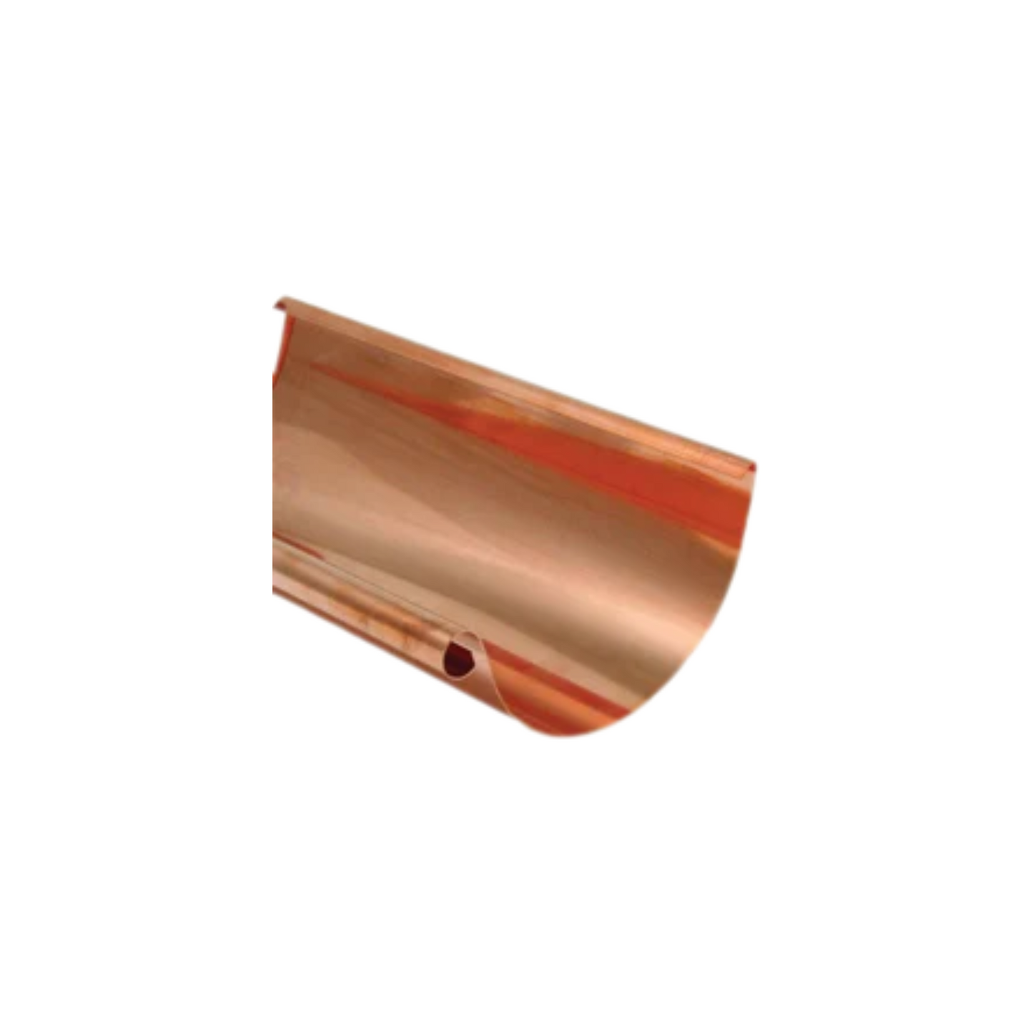 Half Round Gutters for Copper by Zambelli – 4" x 10'0" x 18 oz.