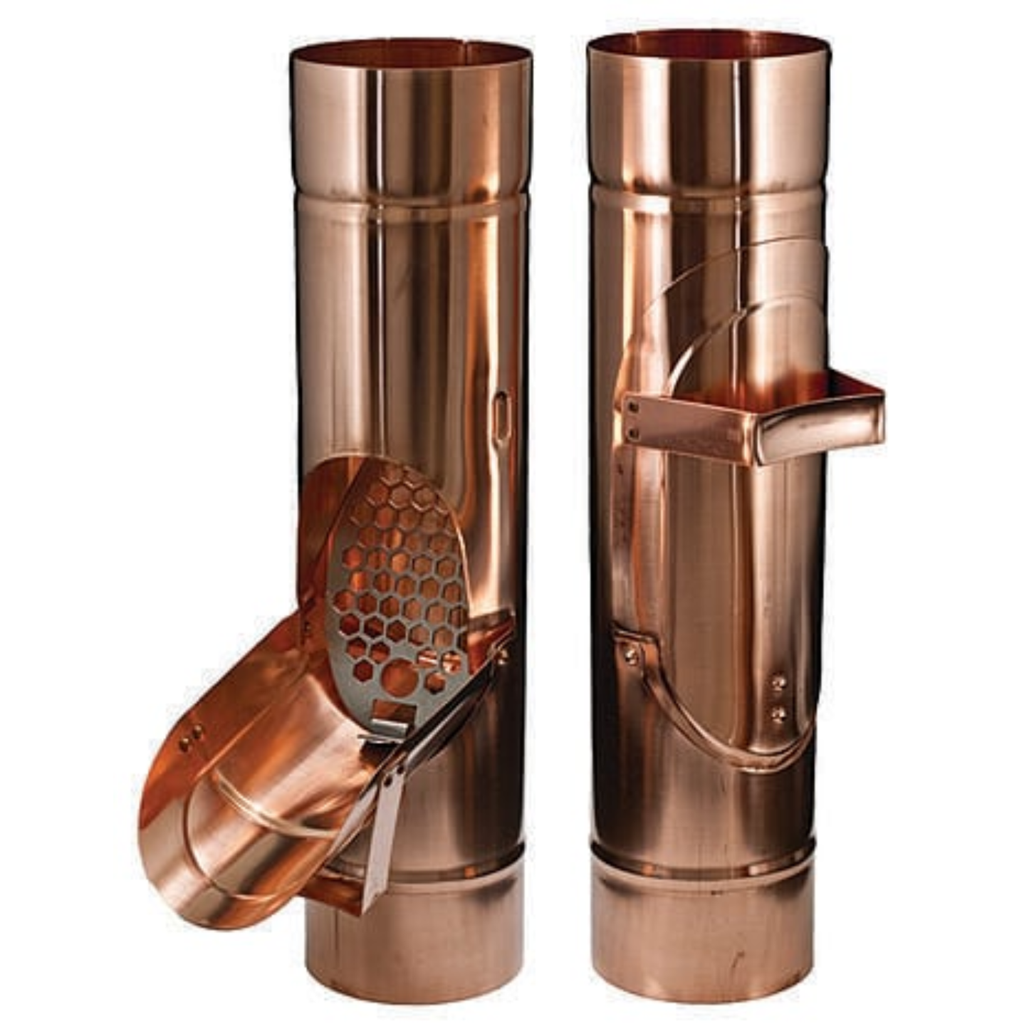 Inline Downspout Cleanouts for Copper Half-Round Gutters - 5"