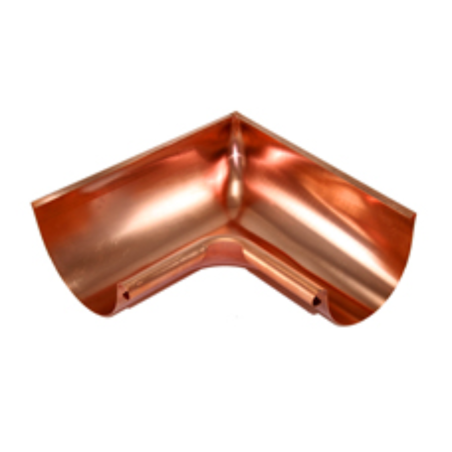 Inside Corner Miters for Copper Half-Round Gutters - 5"