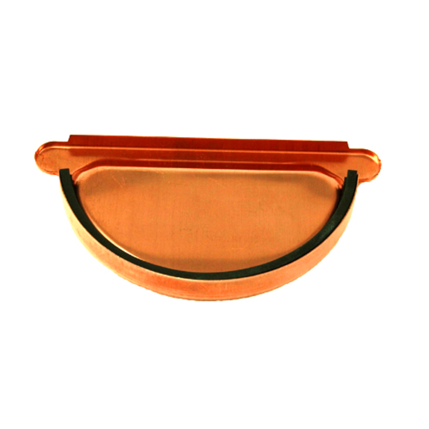 Universal Gutter Endcaps w/ Rubber Seal for Copper Half-Round Gutters - 5"
