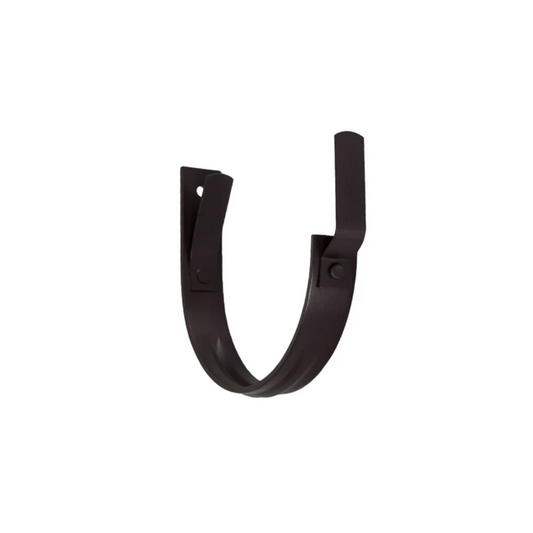 Heavy Duty Fascia Mount Gutter Hangers for Painted Half-Round Gutters - 7.6" - Dark Bronze
