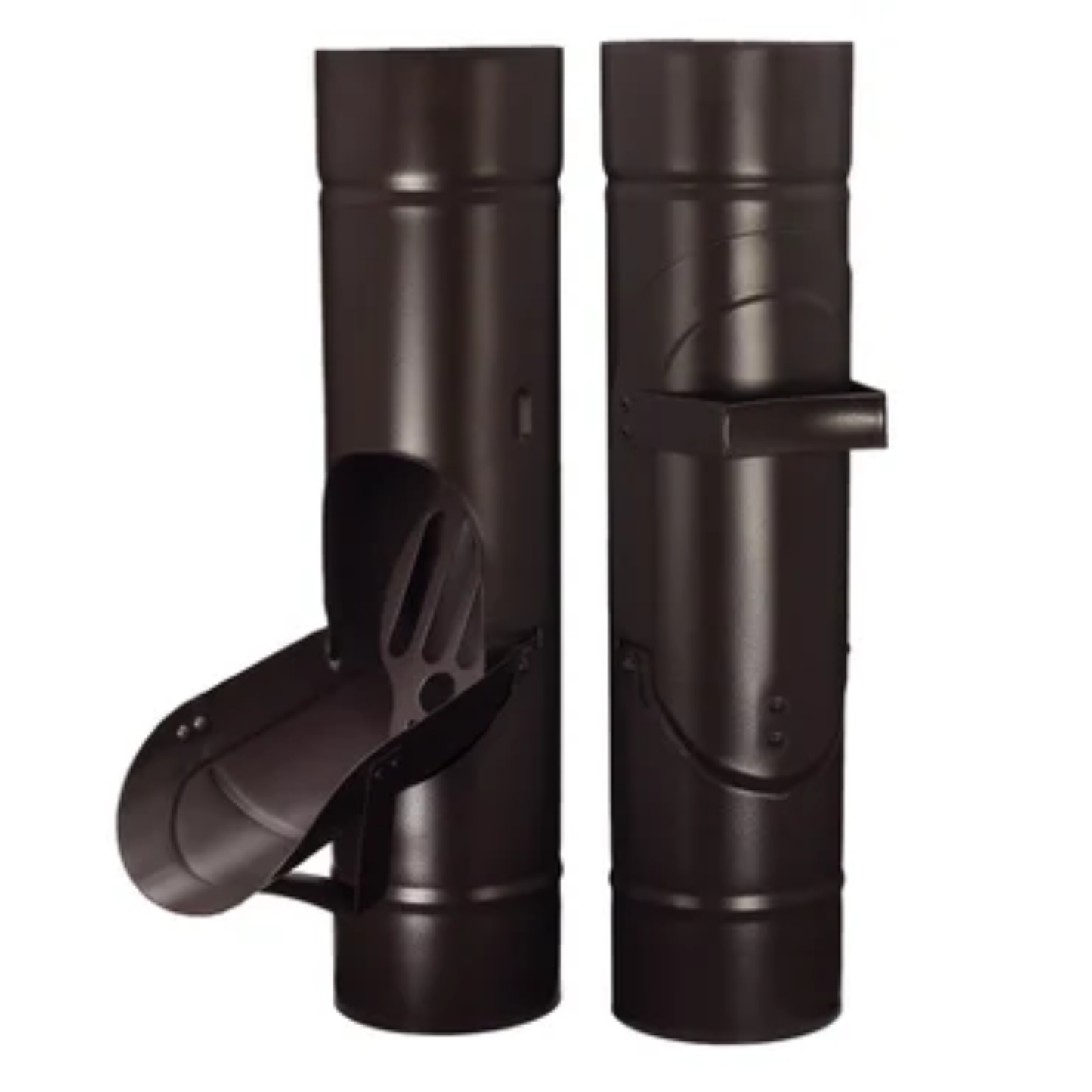 Inline Downspout Cleanouts for Painted Half-Round Gutters - 4" - Dark Bronze