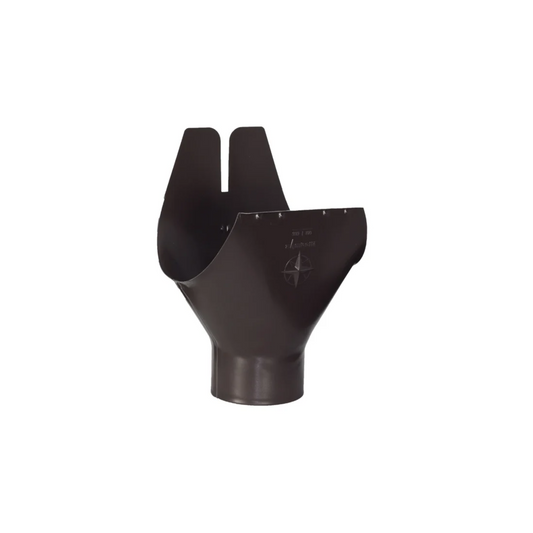 Downspout Star Drop Outlets for Painted Half-Round Gutters - 6β to 4" - Dark Bronze