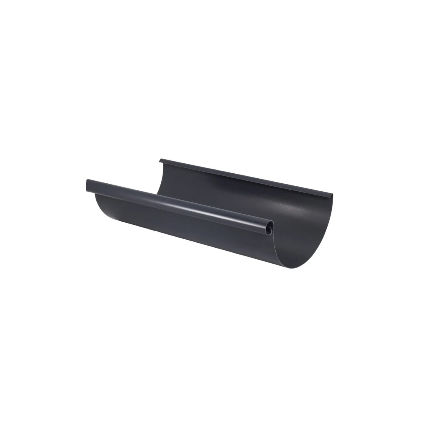 Half-Round Gutters for Painted Steel by Zambelli - 6" x 10'0" - Dark Charcoal