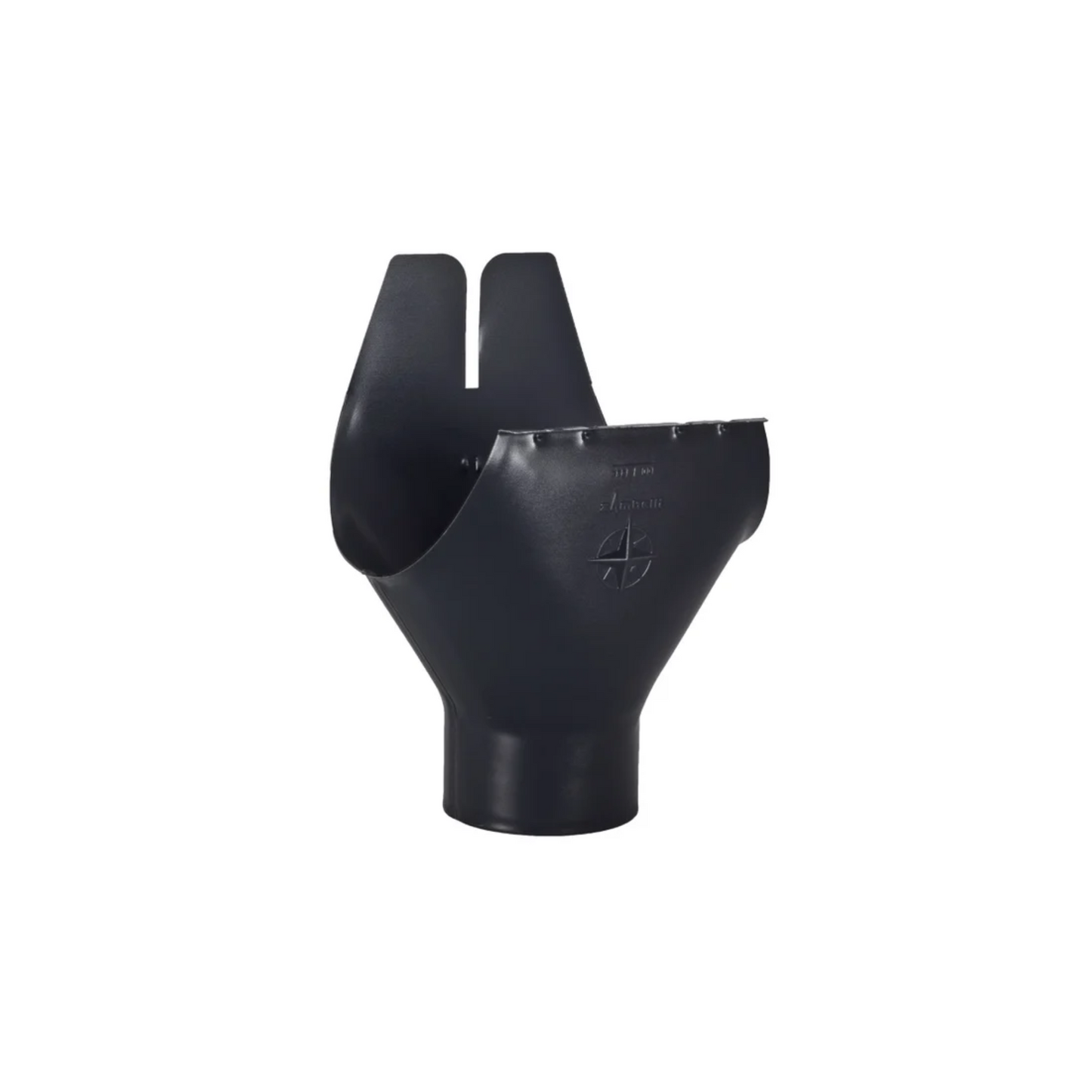 Downspout Star Drop Outlets for Painted Half-Round Gutters - 6” to 3" - Dark Charcoal