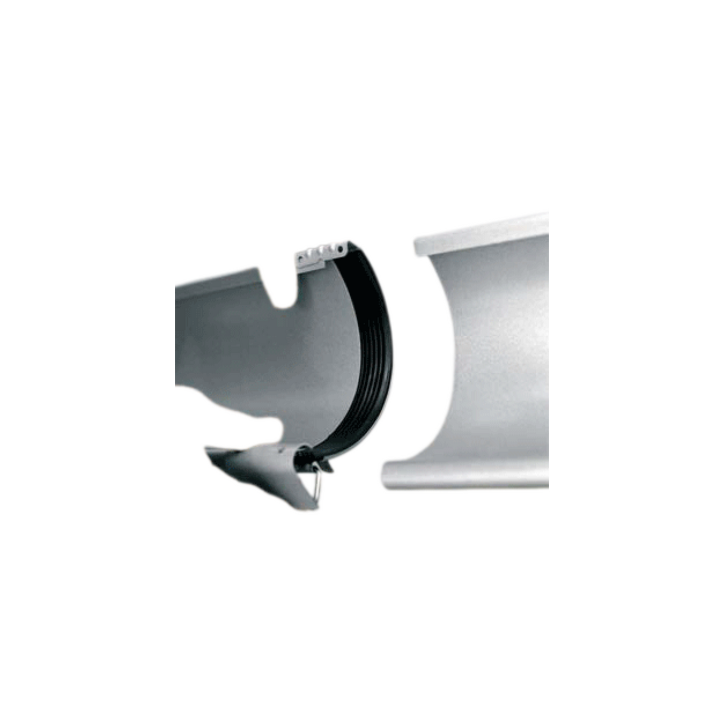 Gutter Connectors for Painted Half-Round Gutters - 6" - Black