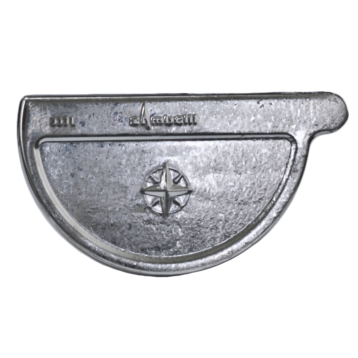 Left Hand Gutter Endcaps for Lead-Coated Copper Half-Round Gutters - 6"