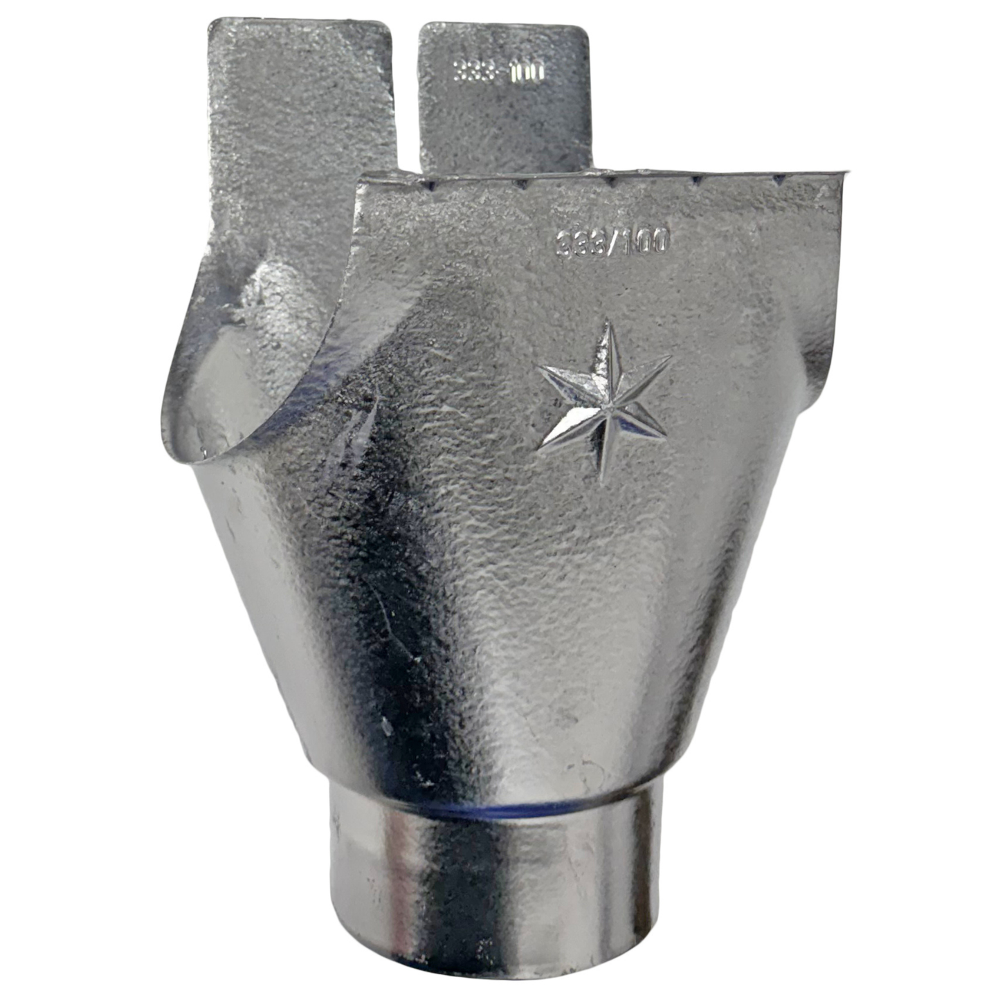 Downspout Star Drop Outlets for Lead-Coated Copper for Half-Round Gutters - 5" to 3"