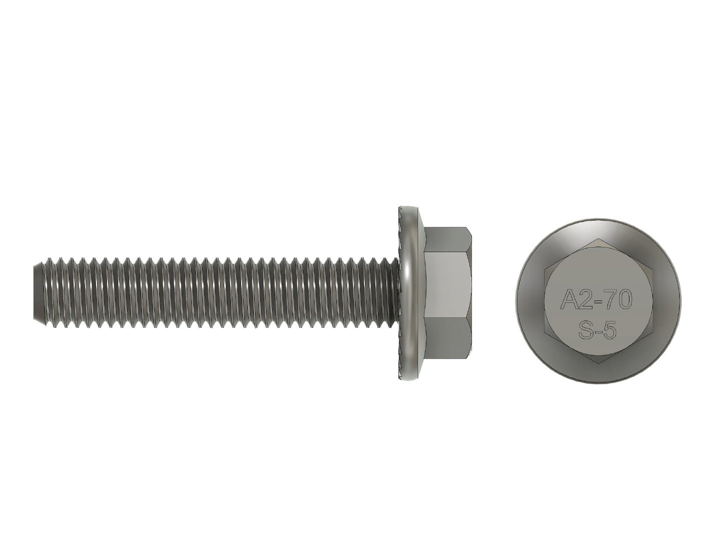 M8-1.25x40mm Flanged Bolt