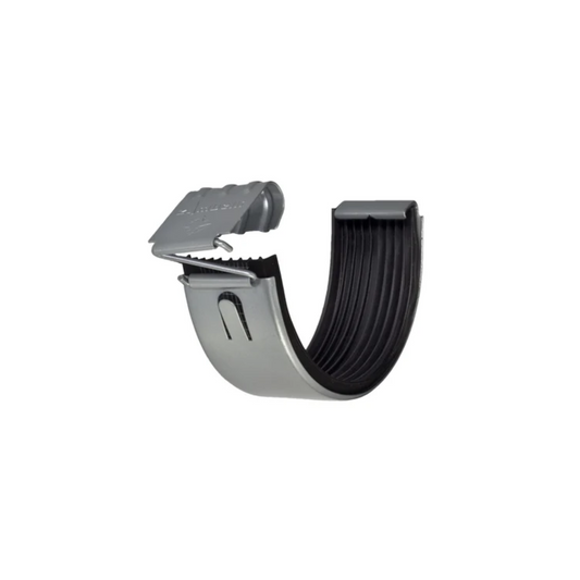 Gutter Connectors for Painted Half-Round Gutters - 6" - Natural Gray Metallic