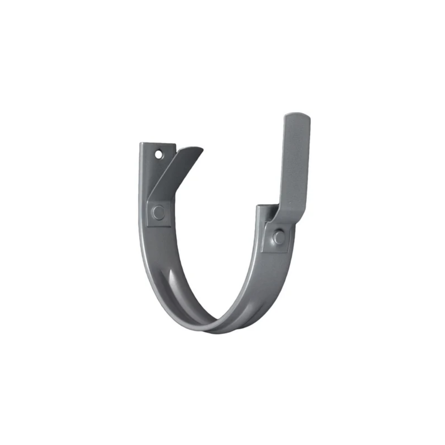 Heavy Duty Fascia Mount Gutter Hangers for Painted Half-Round Gutters - 6" - Natural Gray Metallic