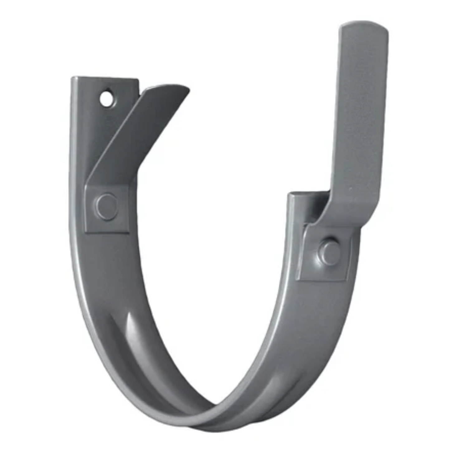 Heavy Duty Fascia Mount Gutter Hangers for Painted Half-Round Gutters - 6" - Natural Gray Metallic