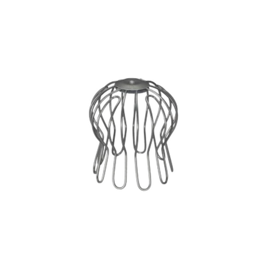 Wire Downspout Strainers for Painted Half-Round Gutters - 3” - Natural Gray Metallic