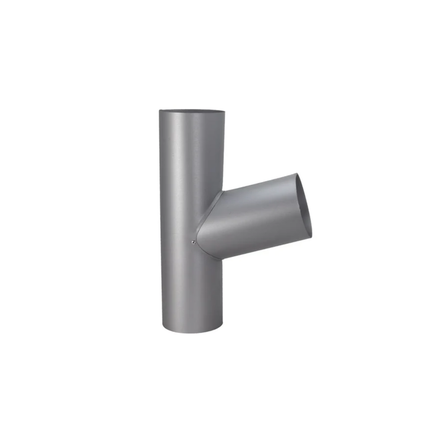 Downspout Y-Connectors for Painted Half-Round Gutters - 4” - Natural Gray Metallic