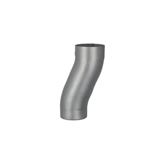 Downspout 2" Offsets for Painted Half-Round Gutters - 4" - Natural Gray Metallic