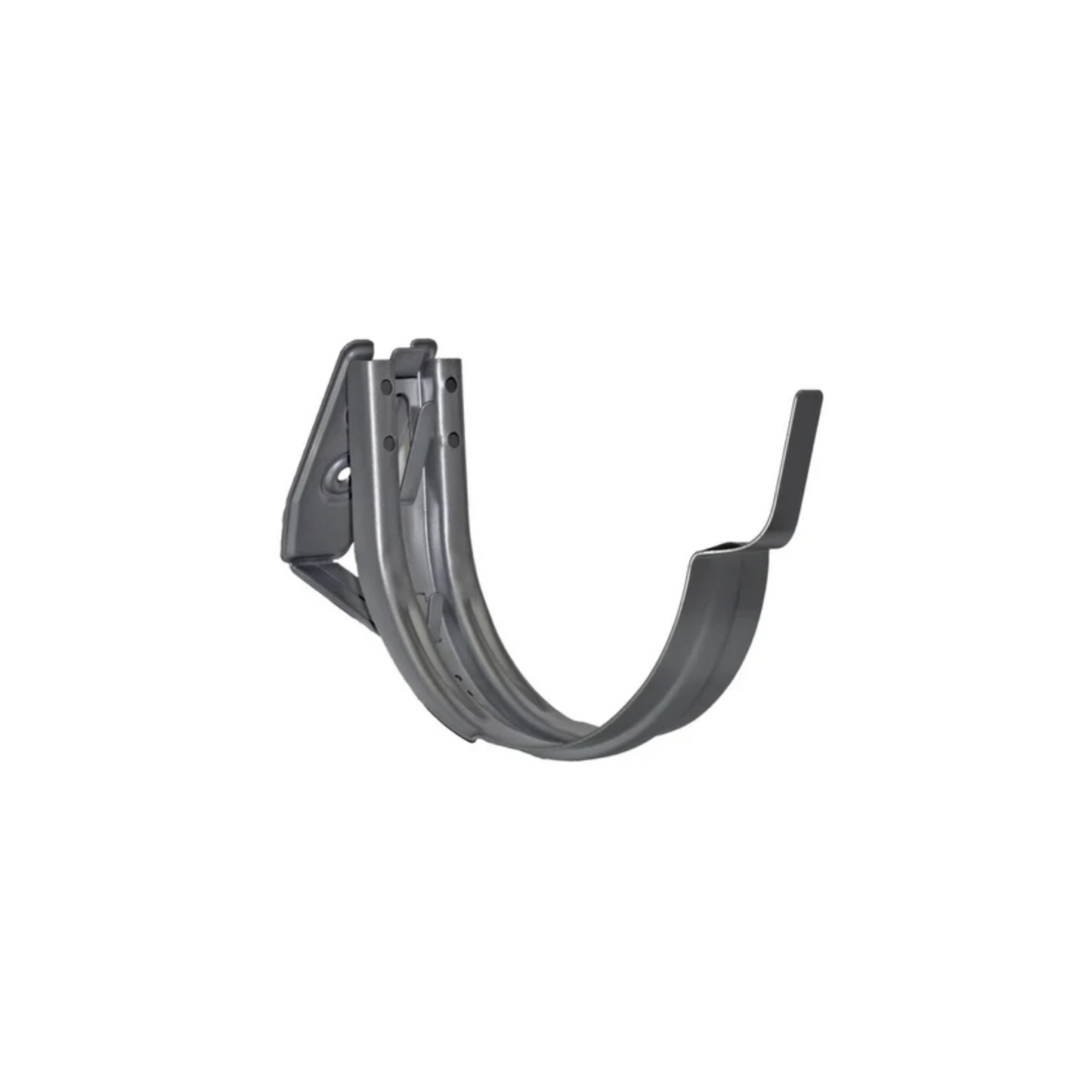 Adjustable Fascia Mount Gutter Hangers for Natural Gray Metallic Half-Round Gutters - 6"