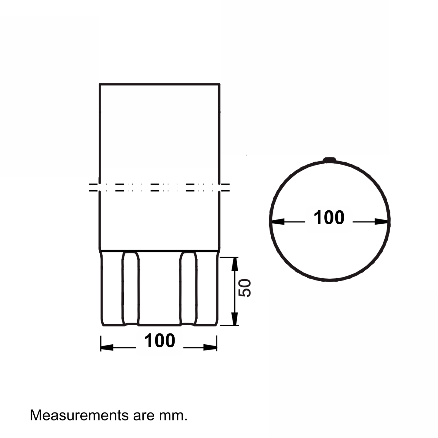 Nordic Steel Round Downspout Pipe - 4" x 10' - Silver Metallic