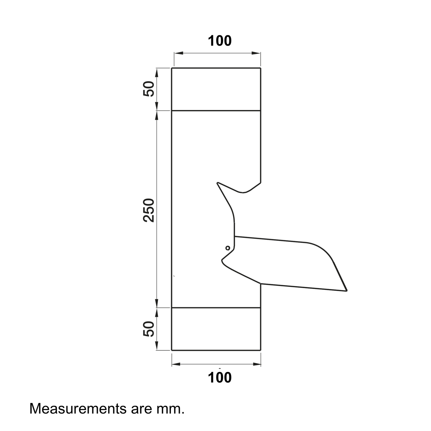 Nordic Steel Inline Downspout Diverter – 4" – White