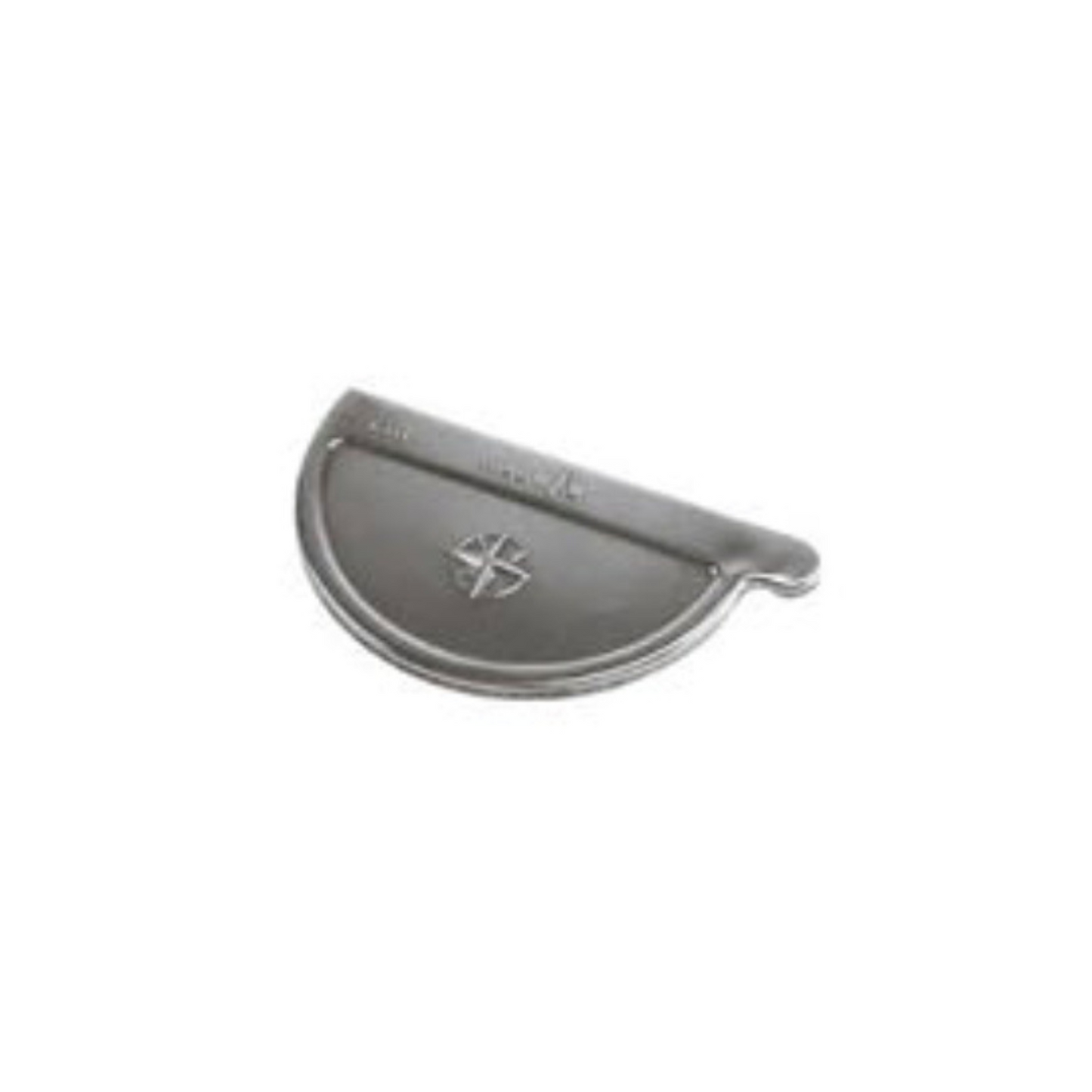 Left Hand Gutter Endcaps for Zinc Half-Round Gutters - 6"