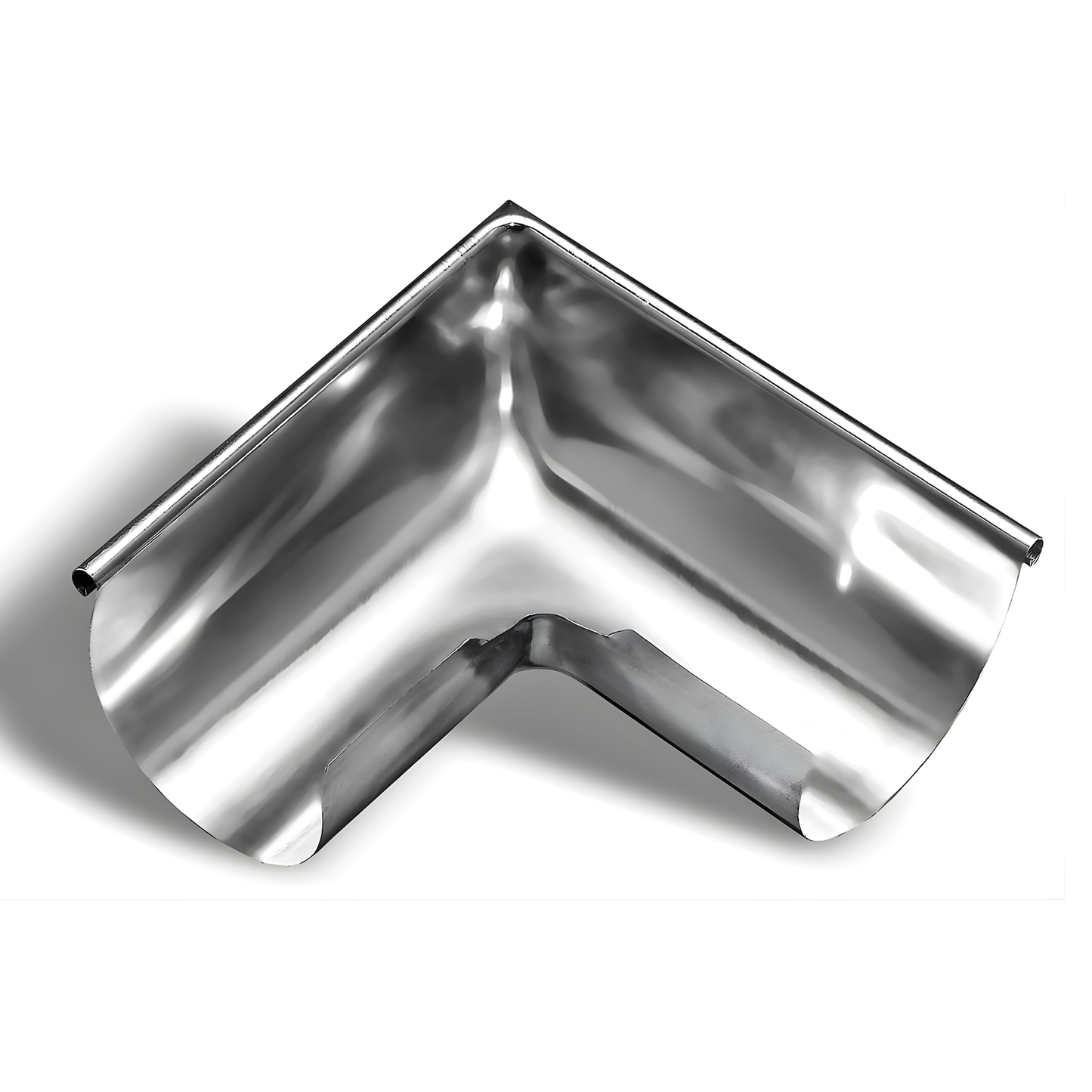 Outside Corner Miters for Zinc Half-Round Gutters - 5"